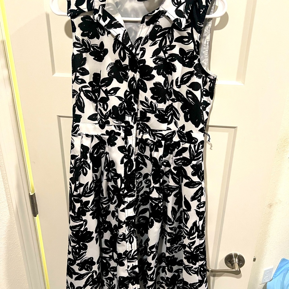 Black and white floral dress
